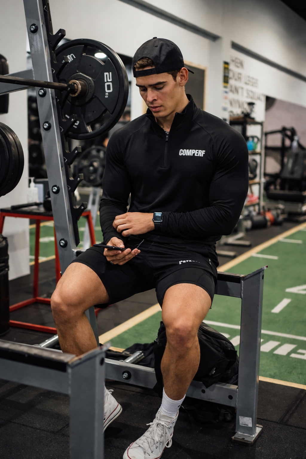 Comperf Perf-Fit black 1/4 zip